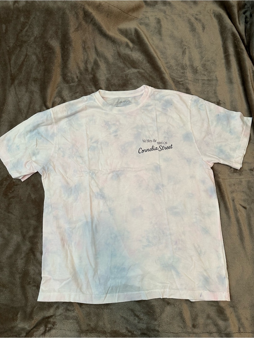 Taylor Swift Pastel Tie-Dye 'Cornelia Street' Short Sleeve Tee - Pink & Blue